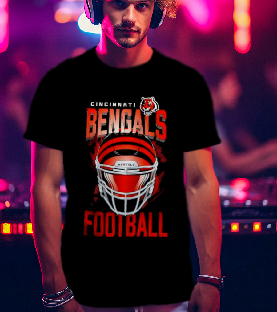 Cincinnati Bengals Football Helmet 2026 Season Bengals Tiger T-Shirt