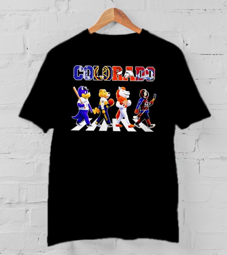 Colorado Mascots Abbey Road 2026 Sports Team Mashup T-Shirt