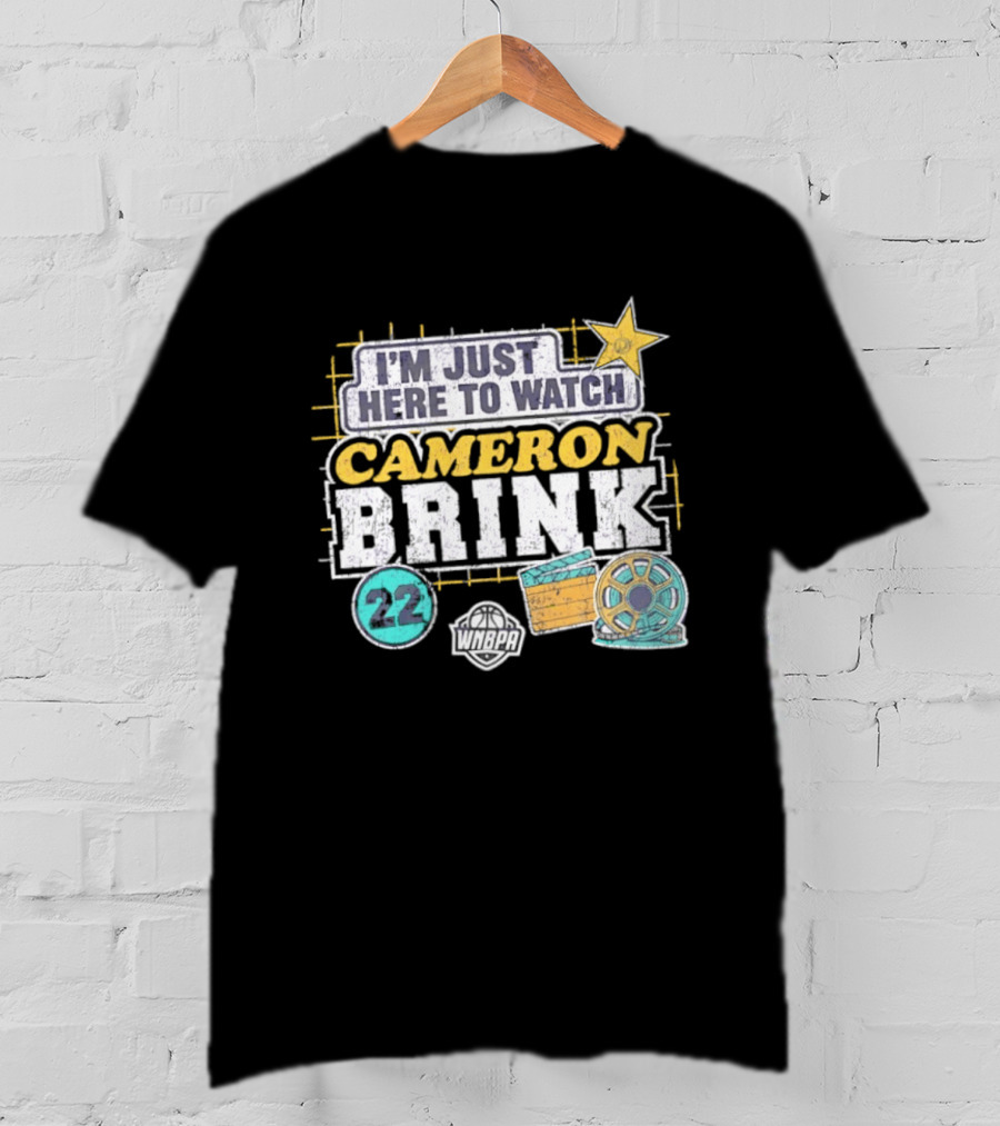I'm Just Here To Cameron Brink 22 Los Angeles Sparks WNBA Movie Reel Basketball Star T-Shirt