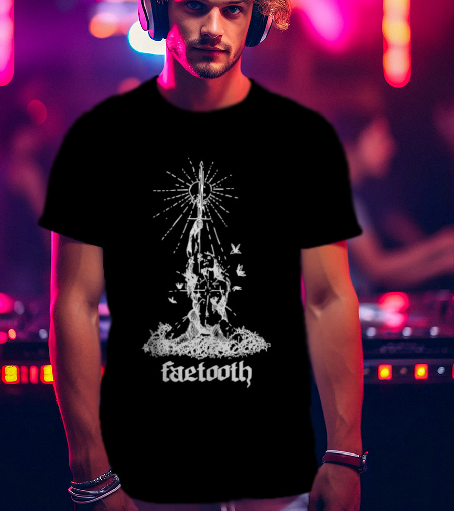 Faetooth Ethereal Sword And Vine Metal Band Doomgaze T-Shirt