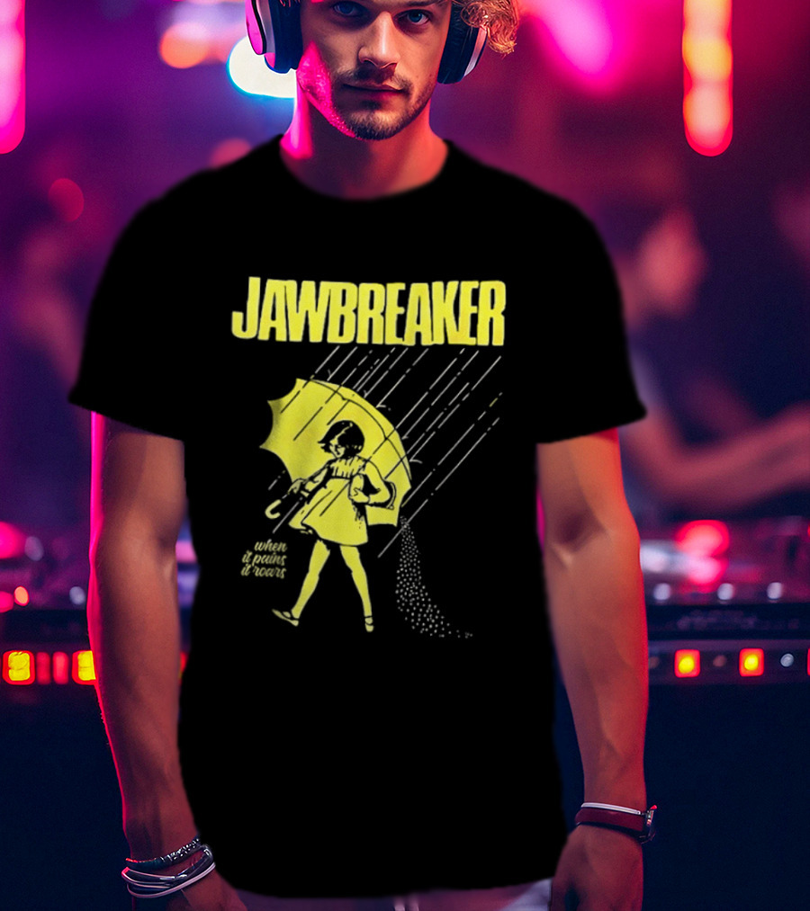 Jawbreaker When It Pains It Roars 2025 Japan Autumn Umbrella Girl T-Shirt