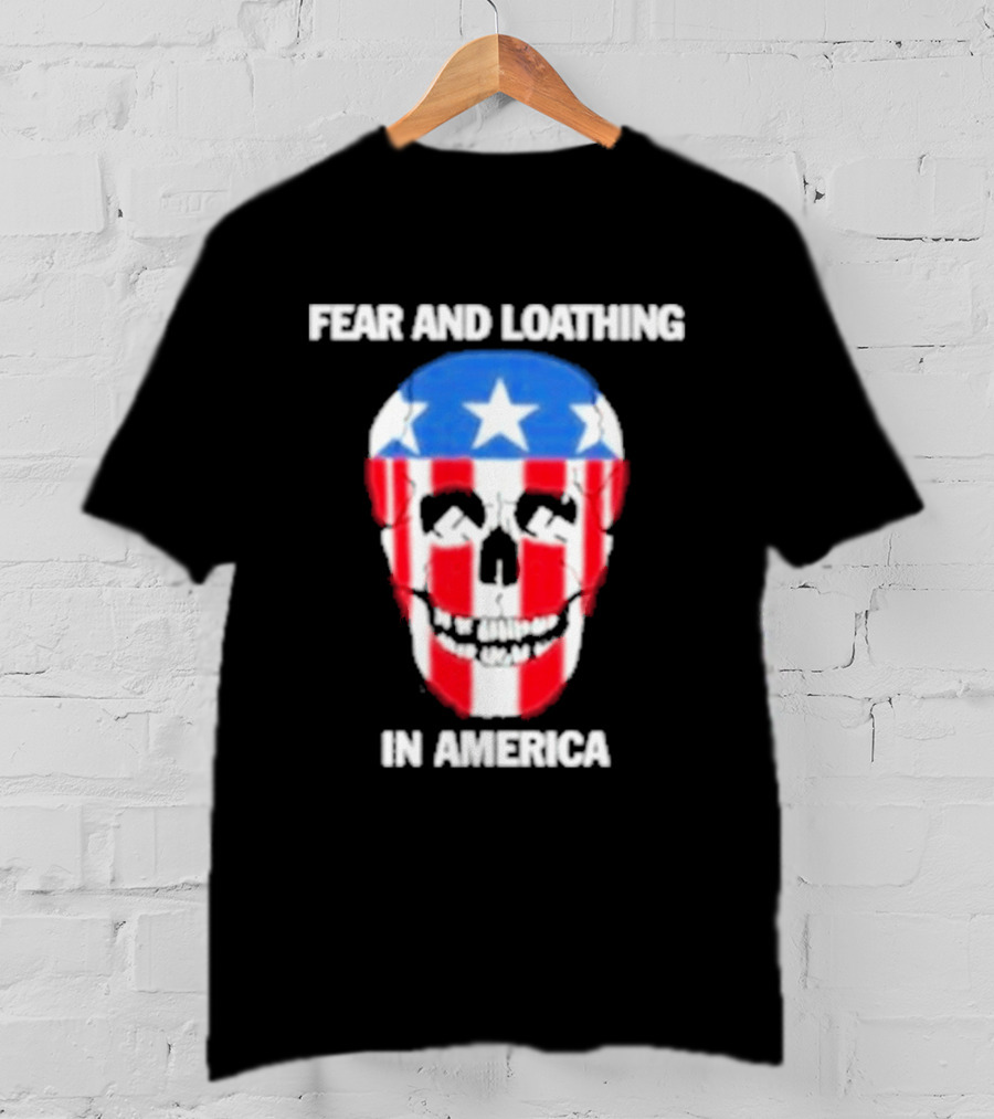 Fear And Loathing In America Skull Stars Stripes T-Shirt