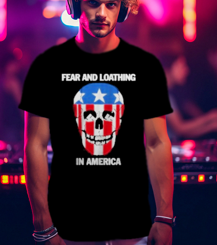 Fear And Loathing In America Skull Stars Stripes T-Shirt