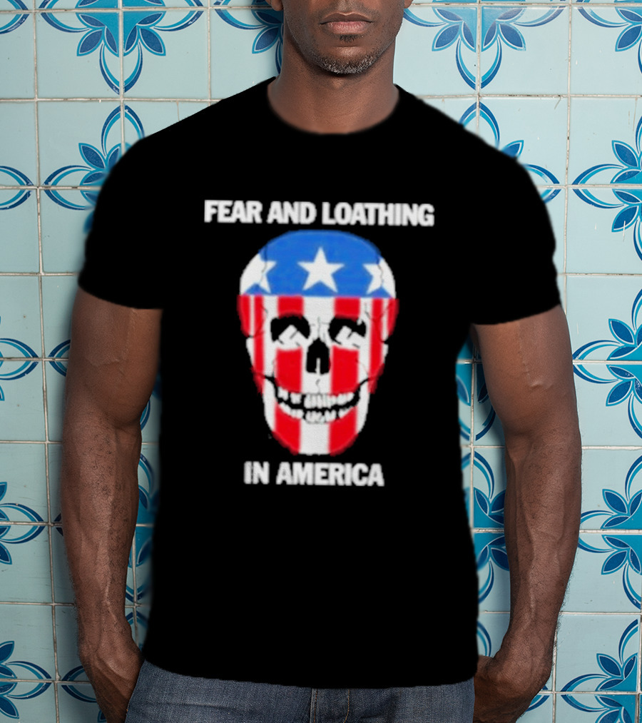Fear And Loathing In America Skull Stars Stripes T-Shirt