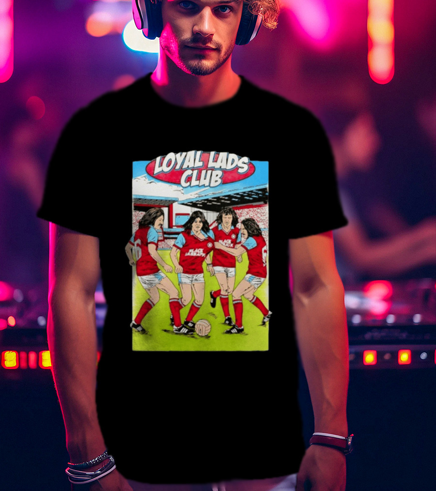 Loyal Lads Club Black Sabbath Heavy Metal Football Team Retro Comic T-Shirt