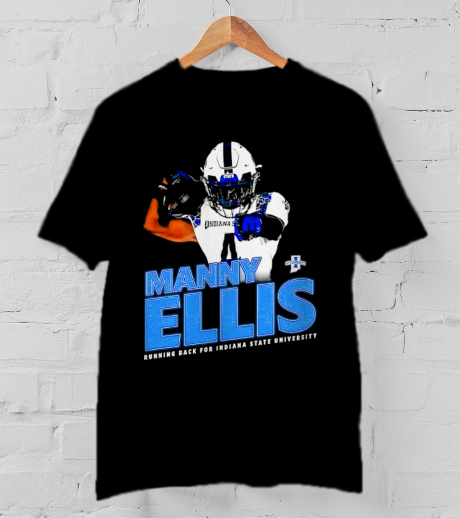 Manny Ellis Indiana State University Football Running Back T-Shirt