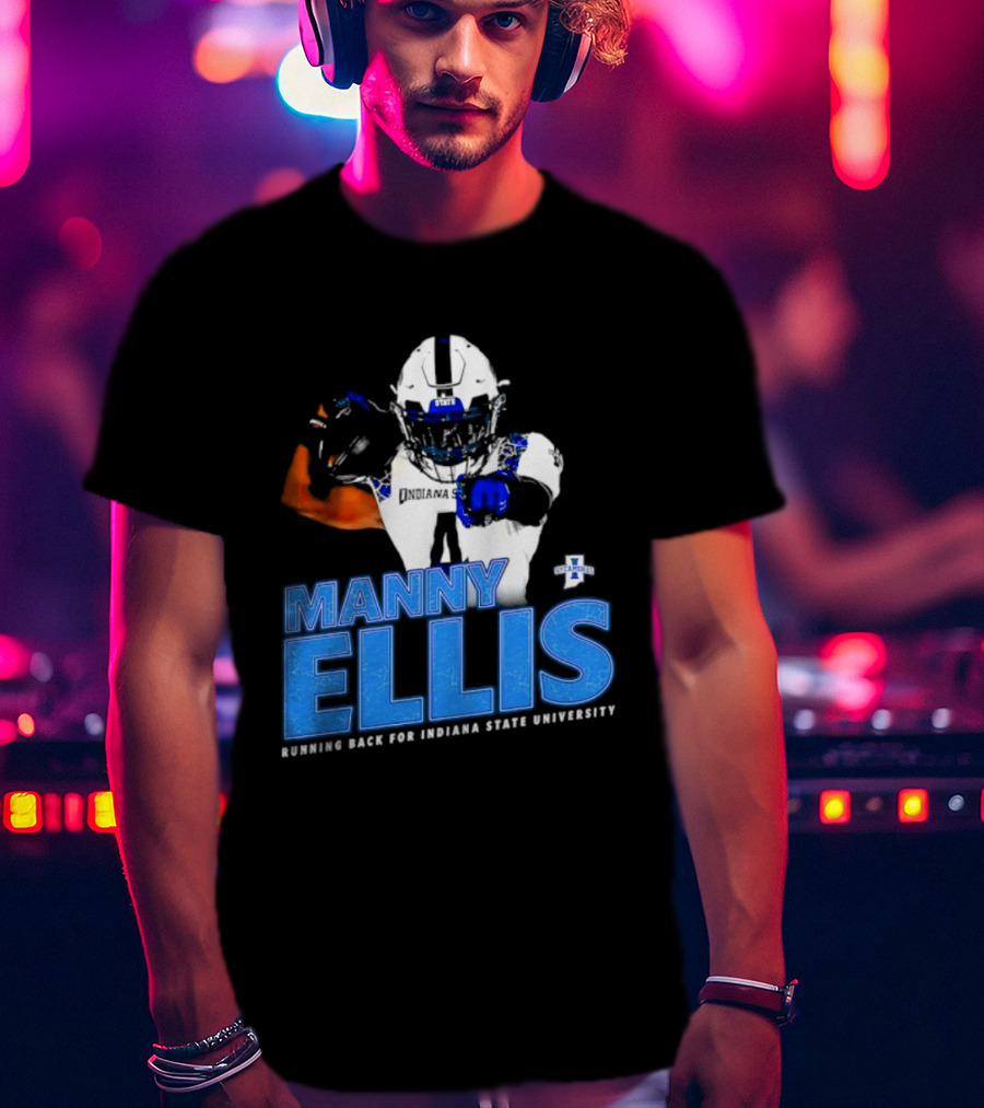 Manny Ellis Indiana State University Football Running Back T-Shirt
