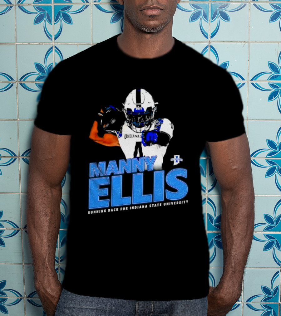 Manny Ellis Indiana State University Football Running Back T-Shirt