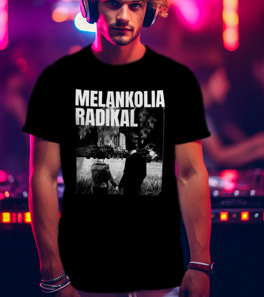 Melankolia Radikal Maukah Kau Berdiri Bersama Melawan Malam Malam YG 2 Sided Urban Streetwear Aesthetic T-Shirt