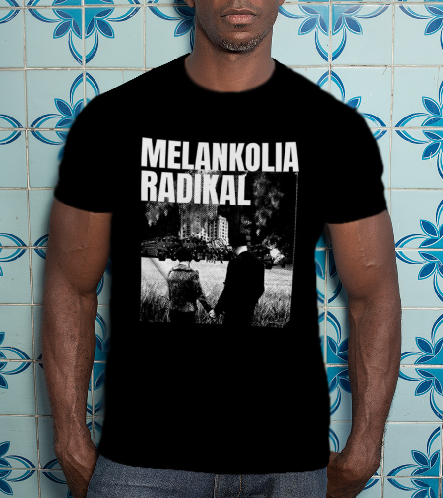 Melankolia Radikal Maukah Kau Berdiri Bersama Melawan Malam Malam YG 2 Sided Urban Streetwear Aesthetic T-Shirt