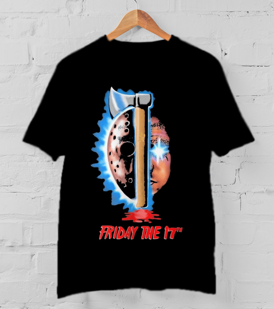 Ouija Macc Friday The 17th Part VII Axe Horror Mask T-Shirt