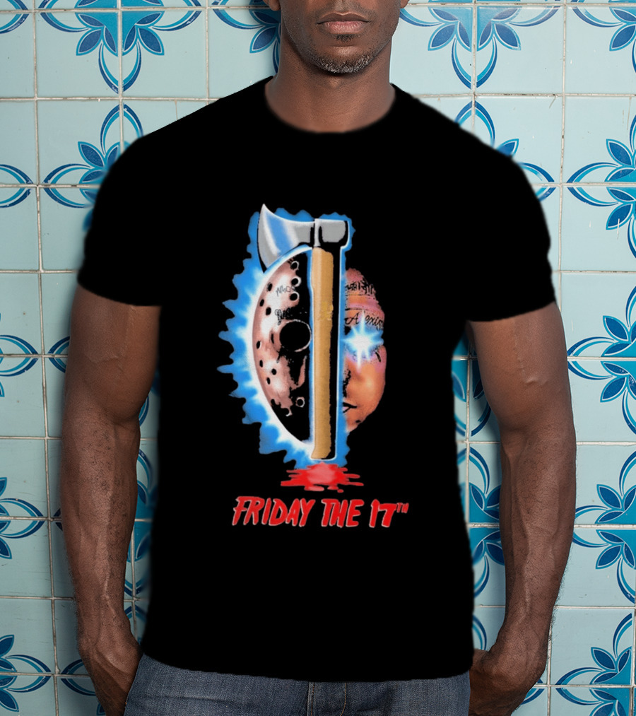 Ouija Macc Friday The 17th Part VII Axe Horror Mask T-Shirt