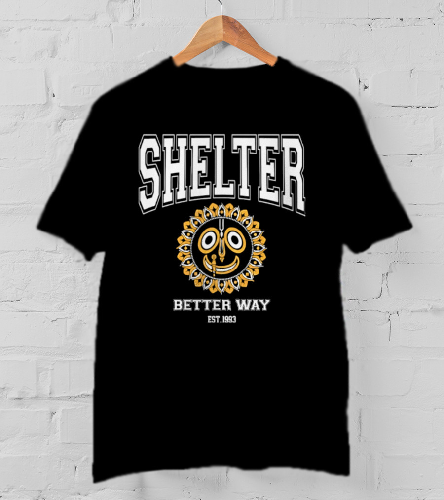 Shelter Better Way Est 1993 Hardcore Punk Sun Face Circle T-Shirt