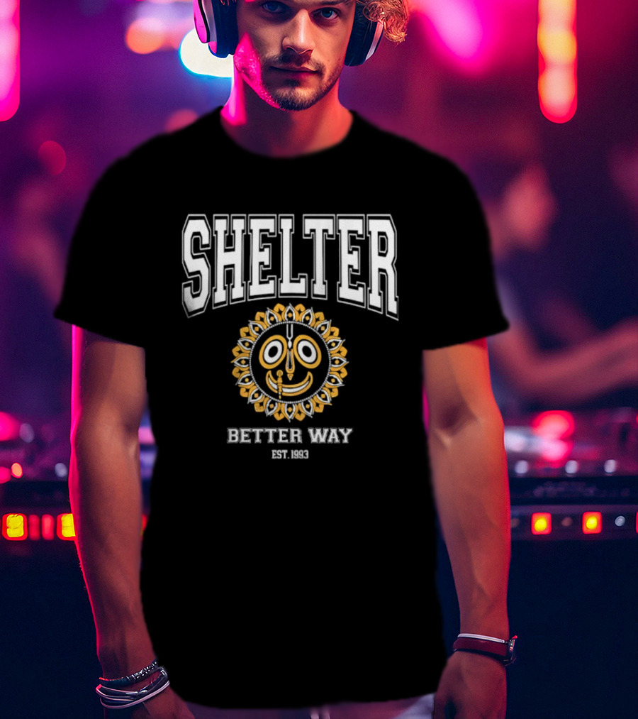 Shelter Better Way Est 1993 Hardcore Punk Sun Face Circle T-Shirt