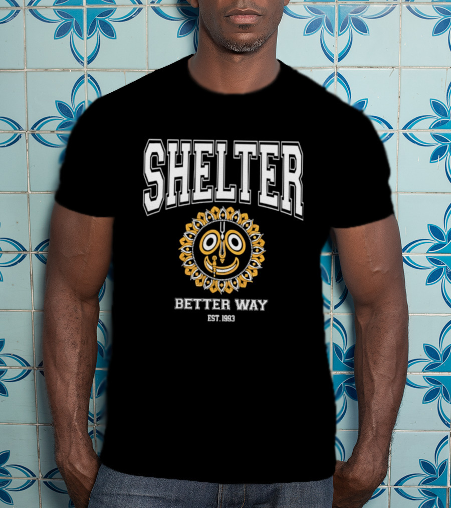 Shelter Better Way Est 1993 Hardcore Punk Sun Face Circle T-Shirt
