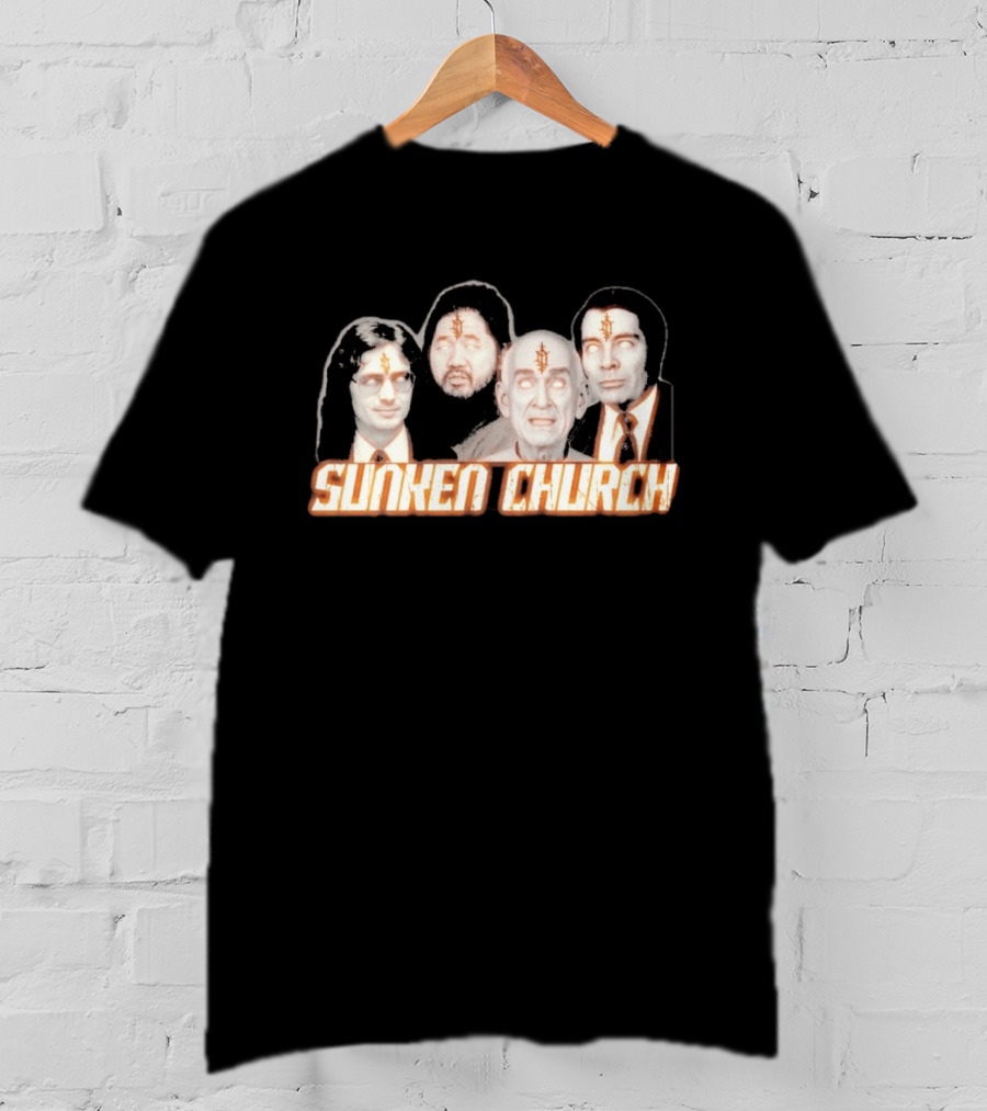 Ouija Macc Sunken Church With Four Figures And Symbol On Foreheads T-Shirt