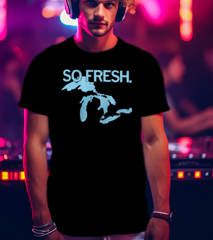So Fresh Great Lakes Map T-Shirt