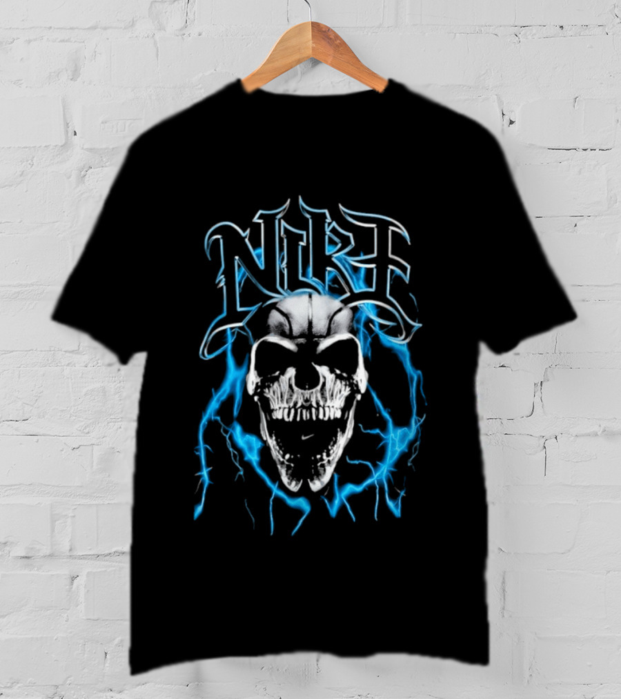 NRF Skull Blue Flames T-Shirt