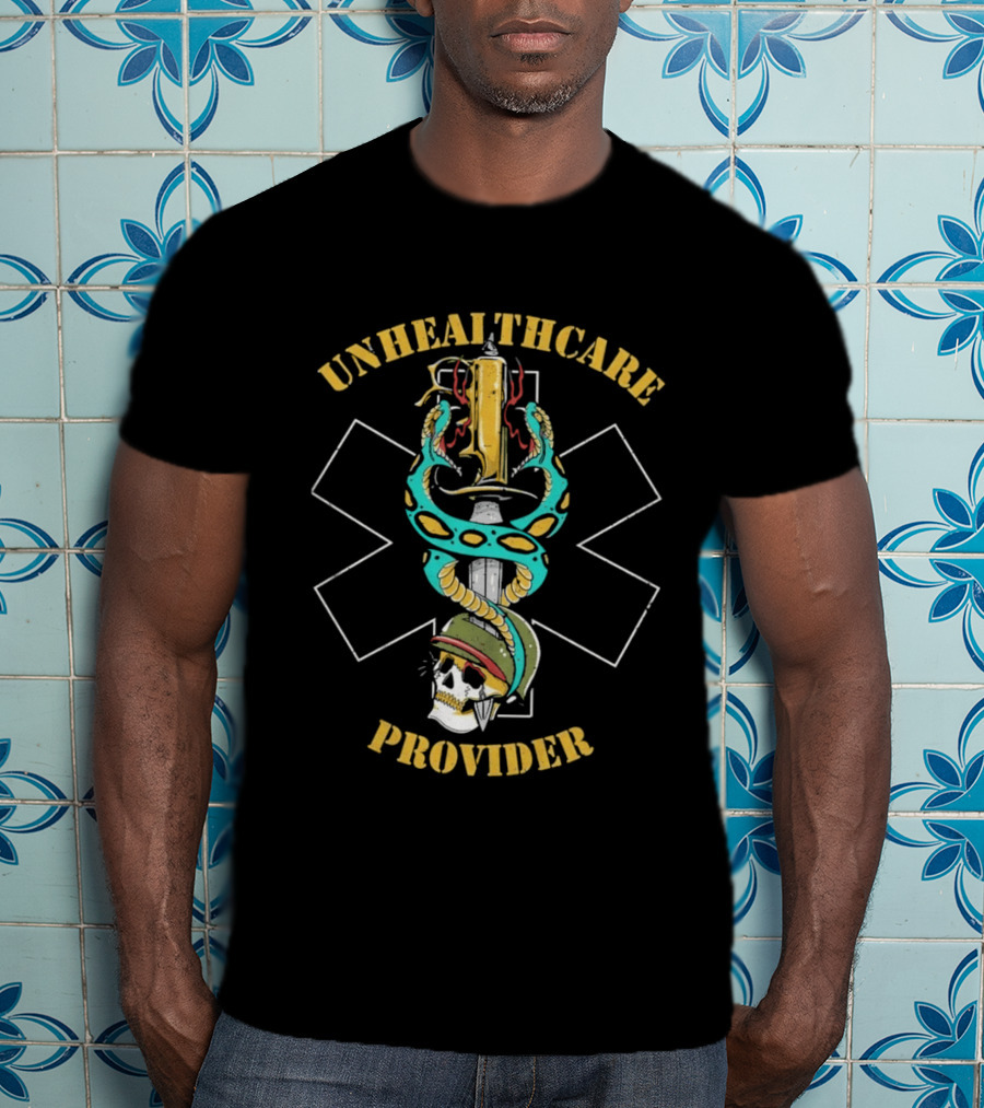 Unhealthcare Provider Snake Skull T-Shirt