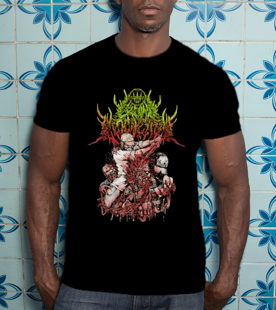 Police Brutality Zombie Death Metal Gore T-Shirt