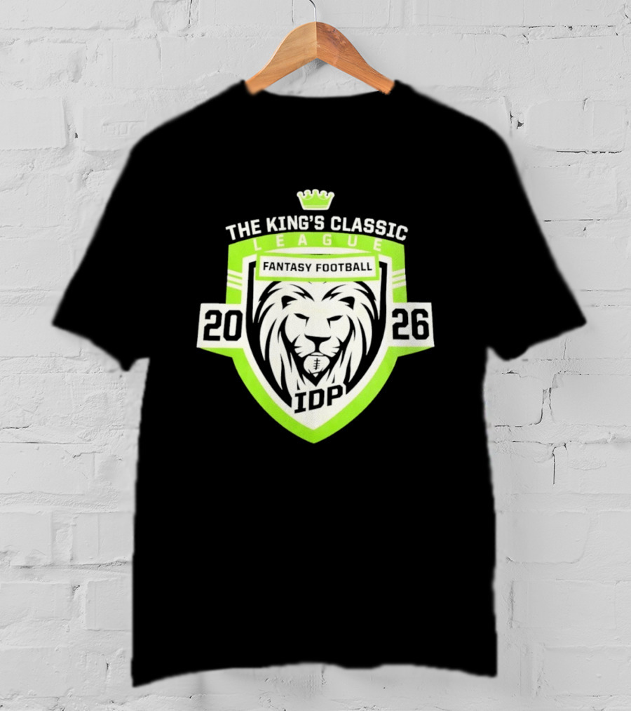 The King's Classic League Fantasy Football 2026 IDP Lion T-Shirt