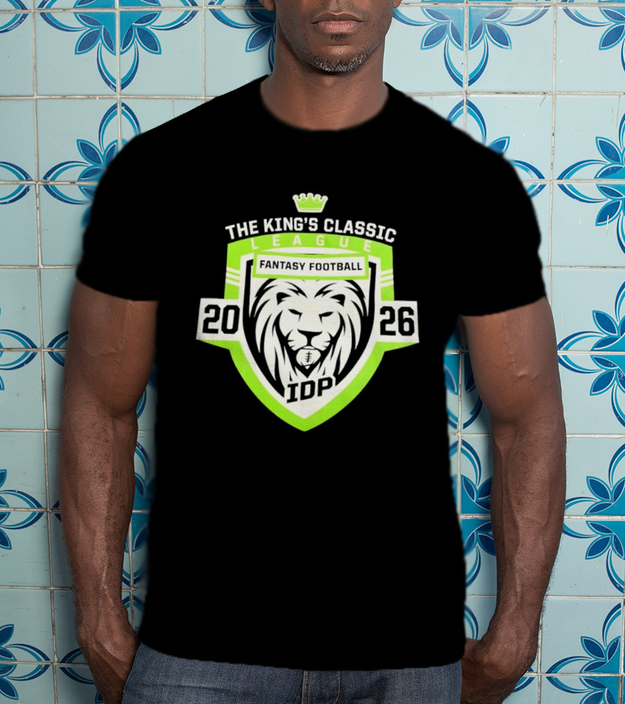 The King's Classic League Fantasy Football 2026 IDP Lion T-Shirt