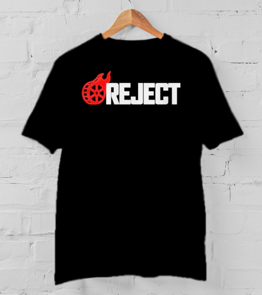 Flaming Reel Rejects Movie Wheel T-Shirt