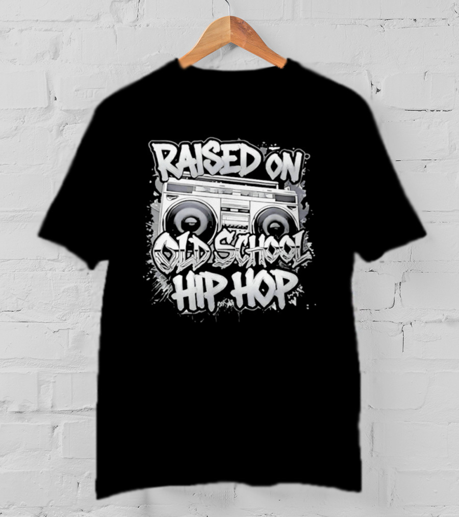 Raised On Old School Hip Hop Boombox T-Shirt