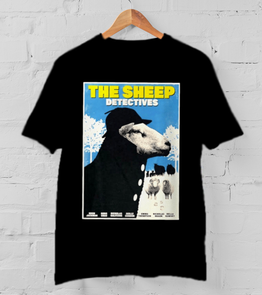 The Sheep Detectives Hugh Jackman Hong Chau Nicholas Galitzine Molly Gordon Emma Thompson Nicholas Braun Bella Ramsey T-Shirt
