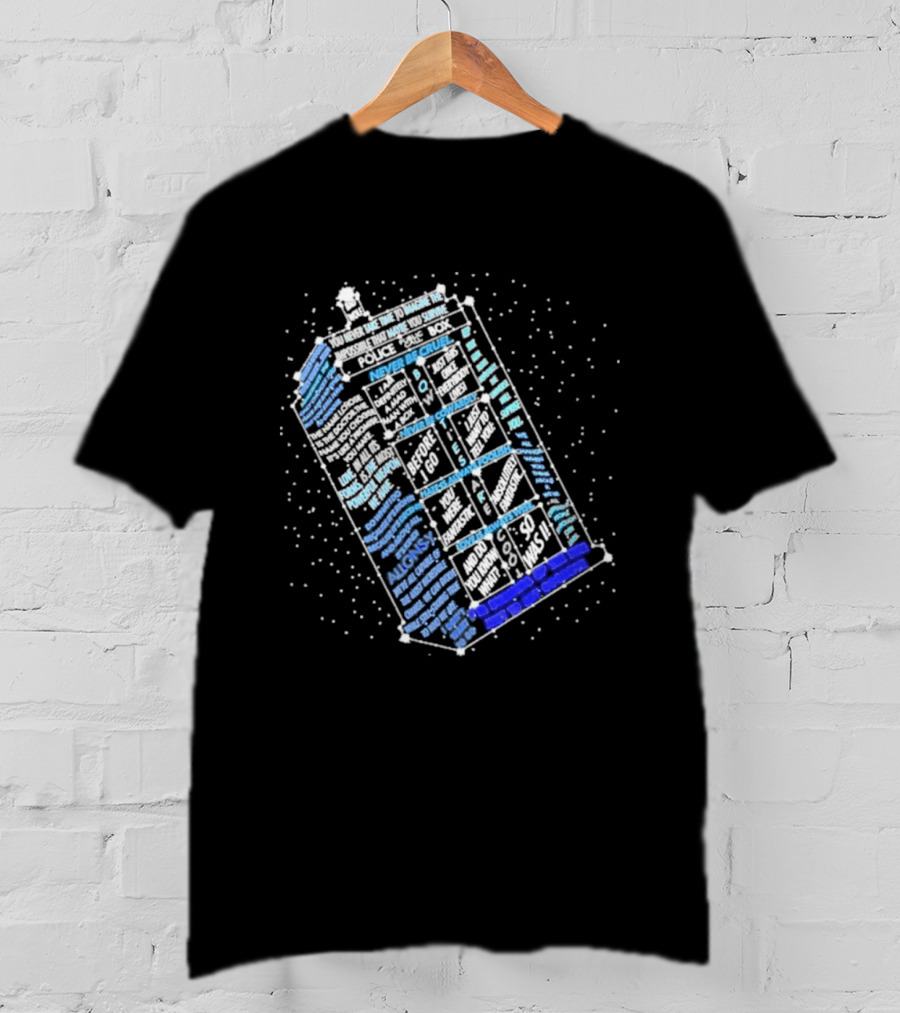 Wibbly Wobbly Timey Wimey The Doctor's Lexicon Blue Box The Reel Rejects T-Shirt