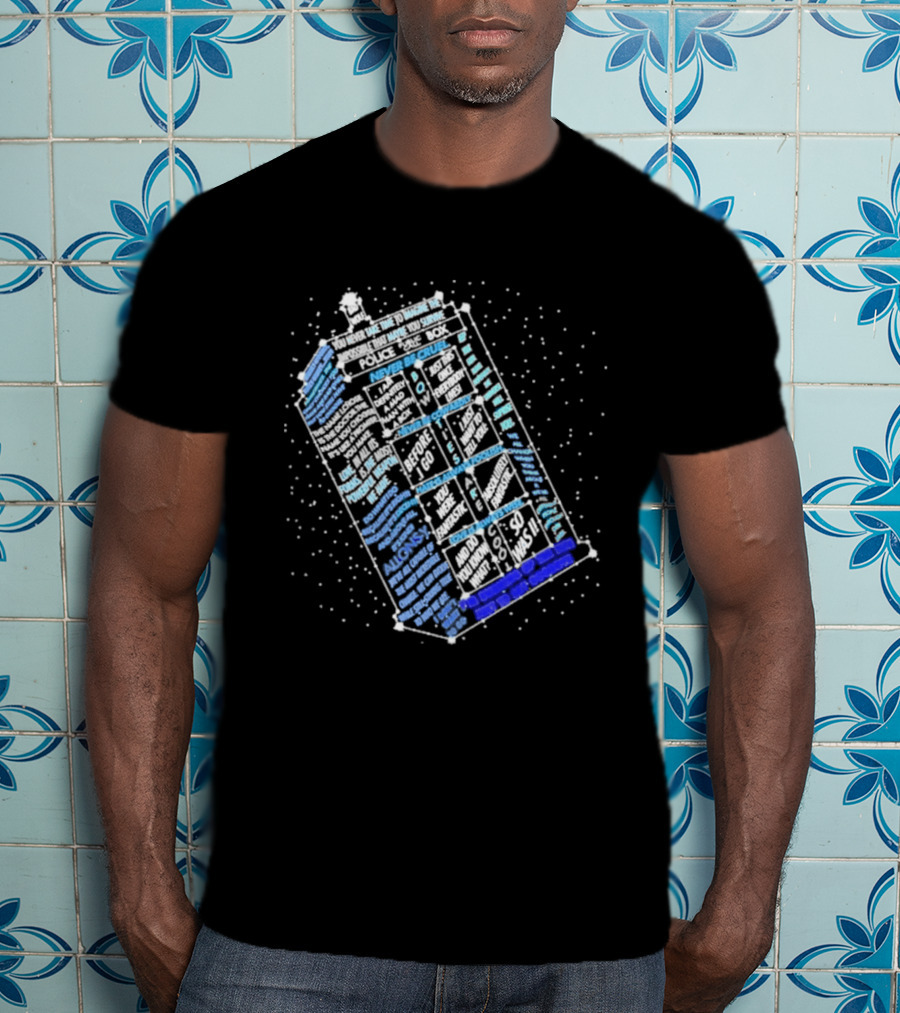 Wibbly Wobbly Timey Wimey The Doctor's Lexicon Blue Box The Reel Rejects T-Shirt