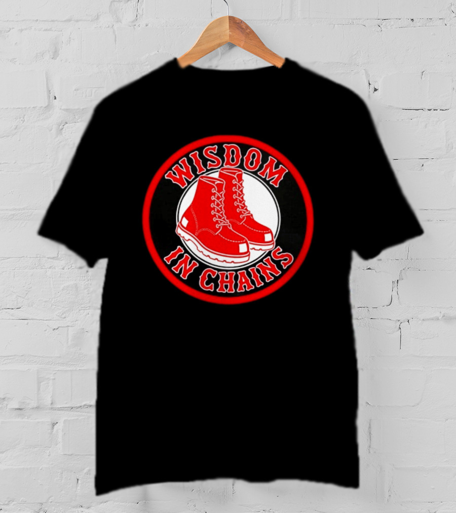 Wisdom In Chains Red Boots Hardcore Punk Band T-Shirt