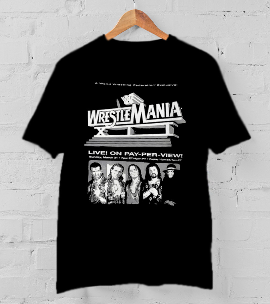 WrestleMania XII World Wrestling Federation Live On Pay Per View March 31 1996 Anaheim T-Shirt
