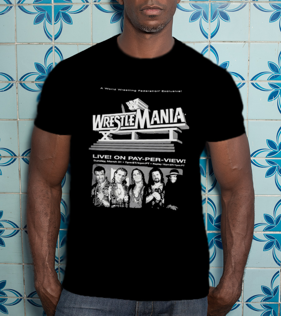 WrestleMania XII World Wrestling Federation Live On Pay Per View March 31 1996 Anaheim T-Shirt