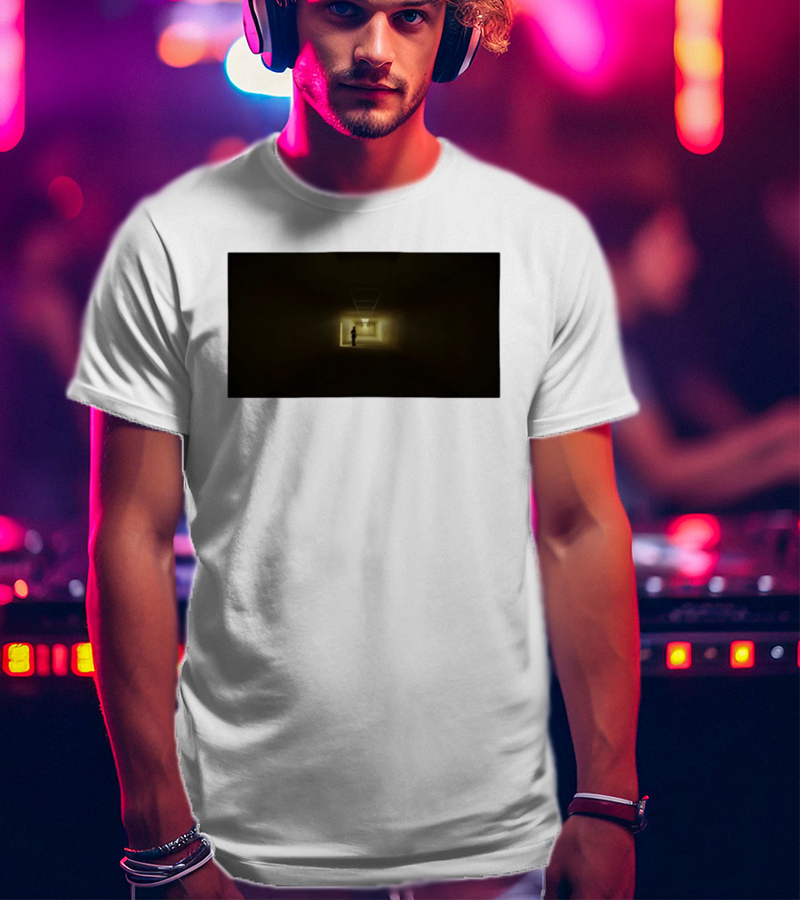 Backrooms Dark Hallway Figure Eerie Aesthetic T-Shirt