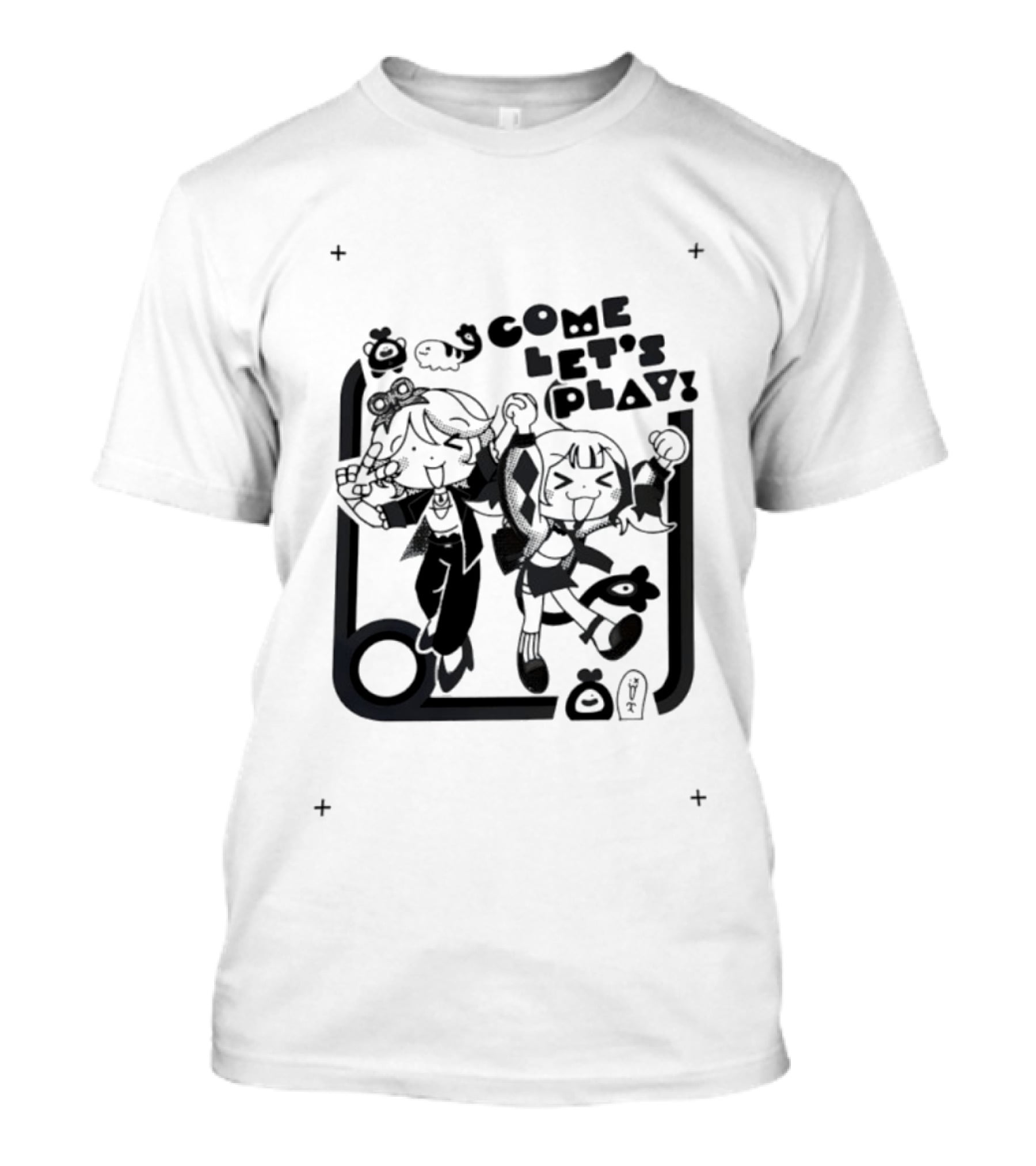 Come Let's Play Anime Characters Manga Fun T-Shirt