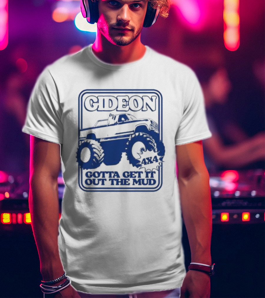 Gideon Monster Truck 4X4 Gotta Get It Out The Mud Ringer T-Shirt
