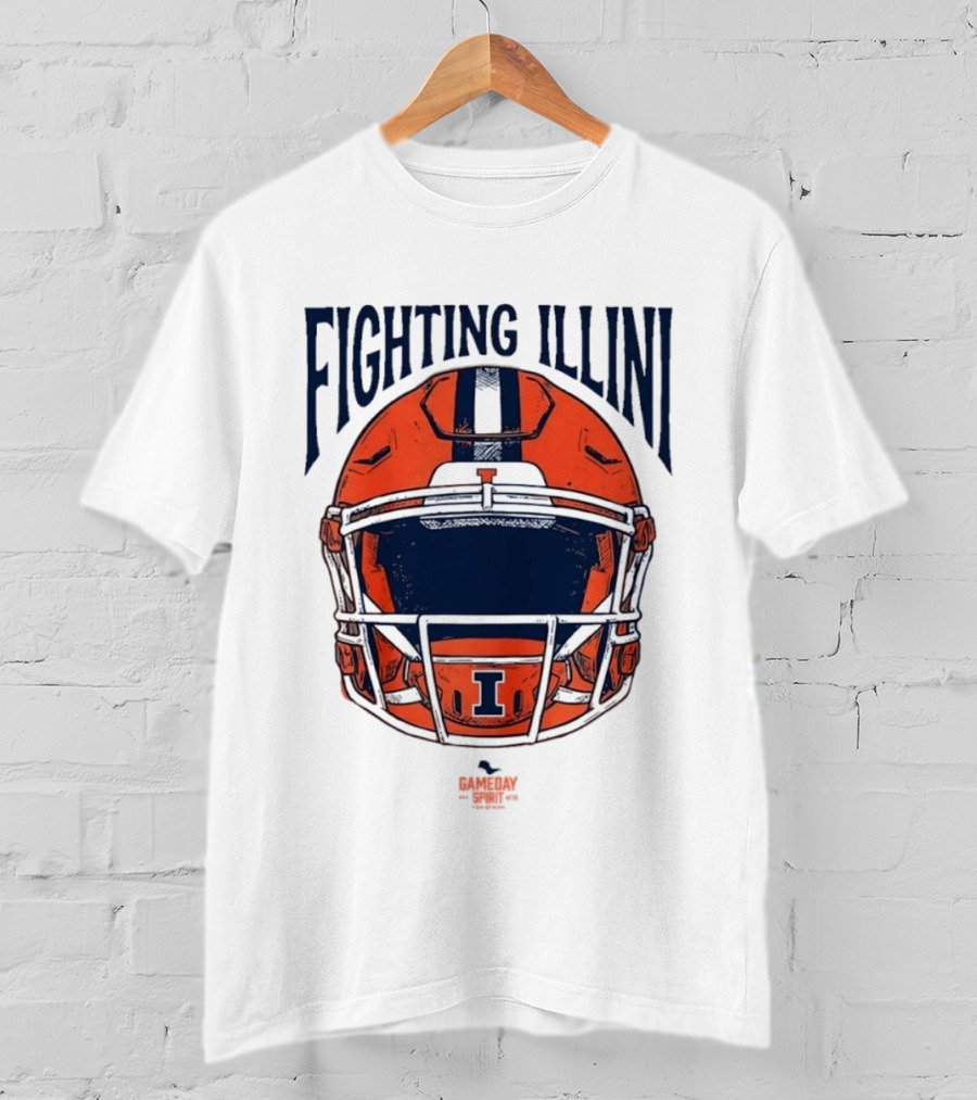 Fighting Illini 2026 Game Day Helmet Illinois Football T-Shirt