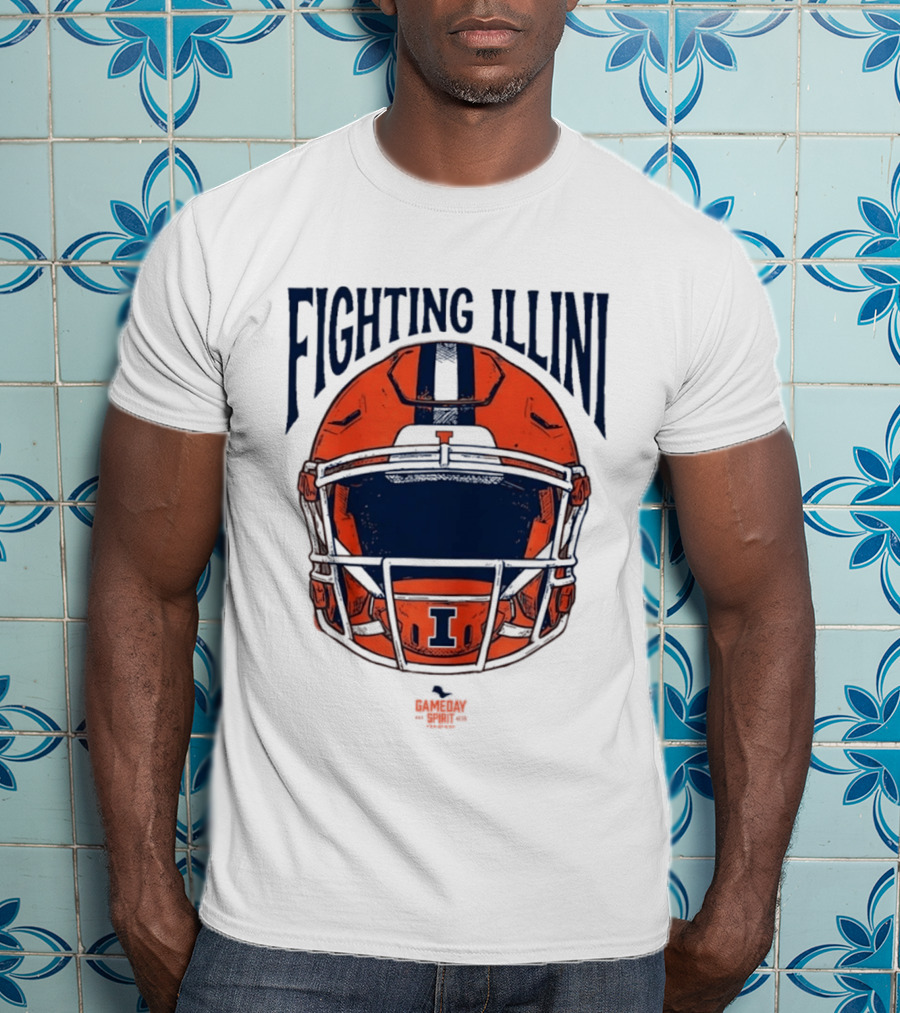 Fighting Illini 2026 Game Day Helmet Illinois Football T-Shirt