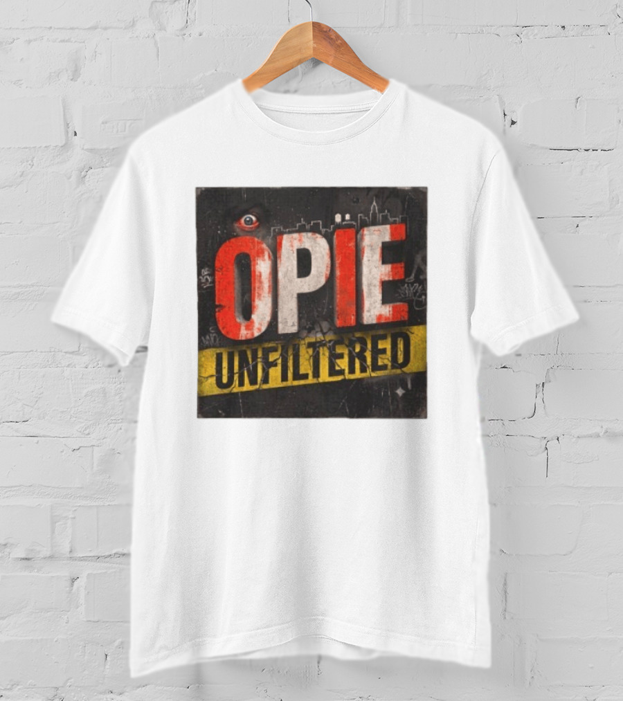 Opie Unfiltered Podcast Eye Graffiti Cityscape T-Shirt
