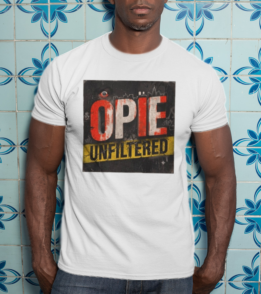 Opie Unfiltered Podcast Eye Graffiti Cityscape T-Shirt