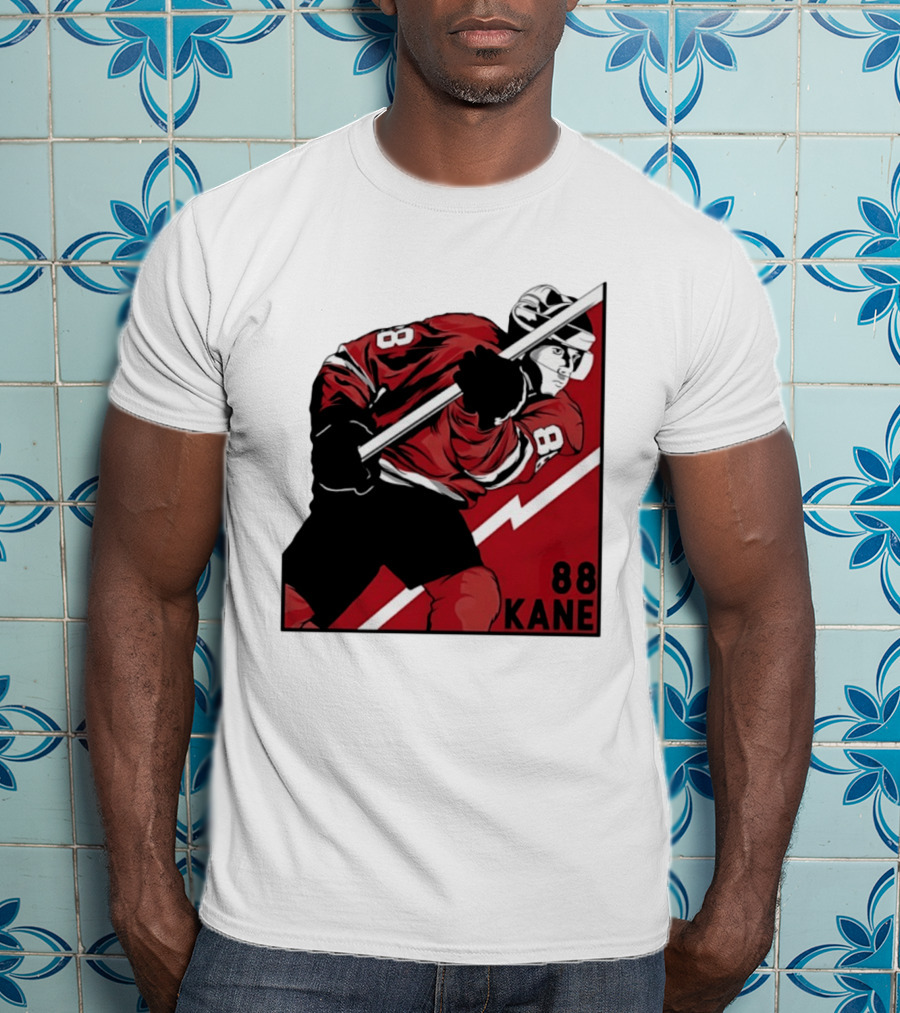 Patrick Kane 88 Chicago Blackhawks Comic Style Hockey Player T-Shirt