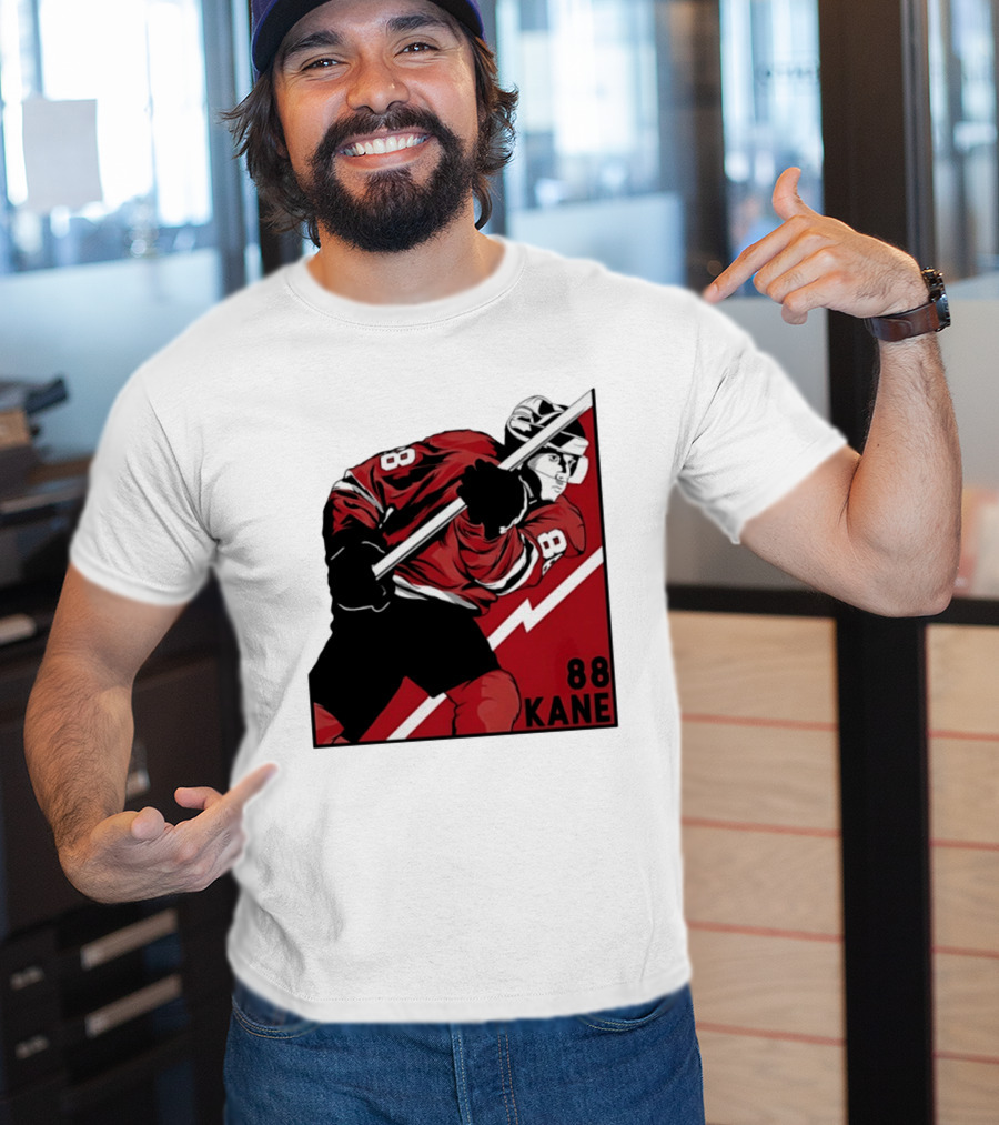 Patrick Kane 88 Chicago Blackhawks Comic Style Hockey Player T-Shirt