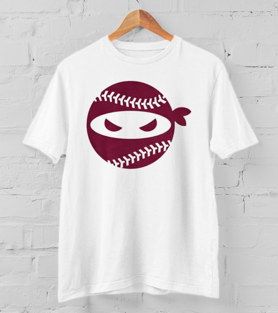 Pitching Ninja Baseball Emblem Emily's Fight T-Shirt