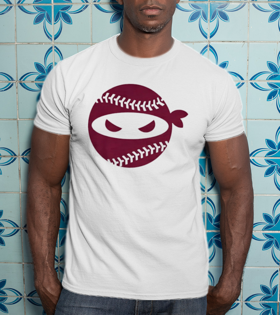 Pitching Ninja Baseball Emblem Emily's Fight T-Shirt