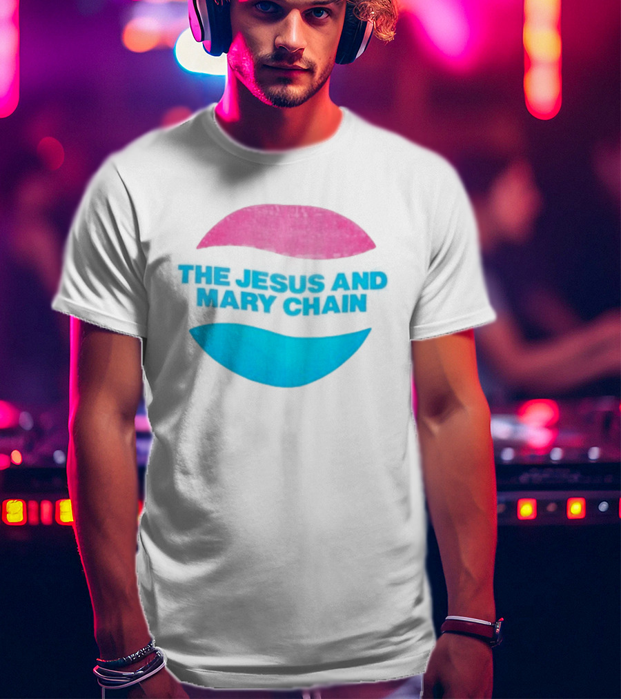 The Jesus And Mary Chain Pink Blue Lips Alternative Rock T-Shirt