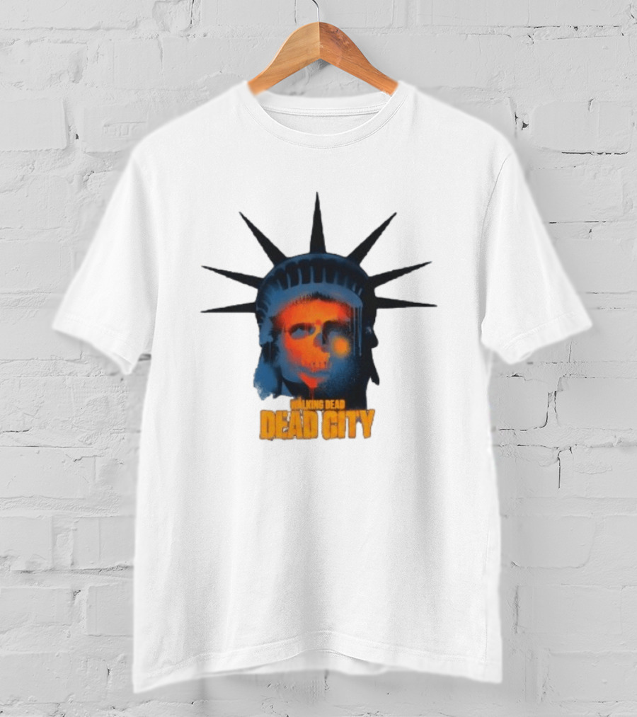 Walking Dead Dead City Statue Skull Graffiti T-Shirt