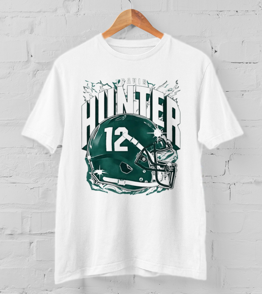 Travis Hunter 12 Helmet Jacksonville Jaguars Sports Fan T-Shirt