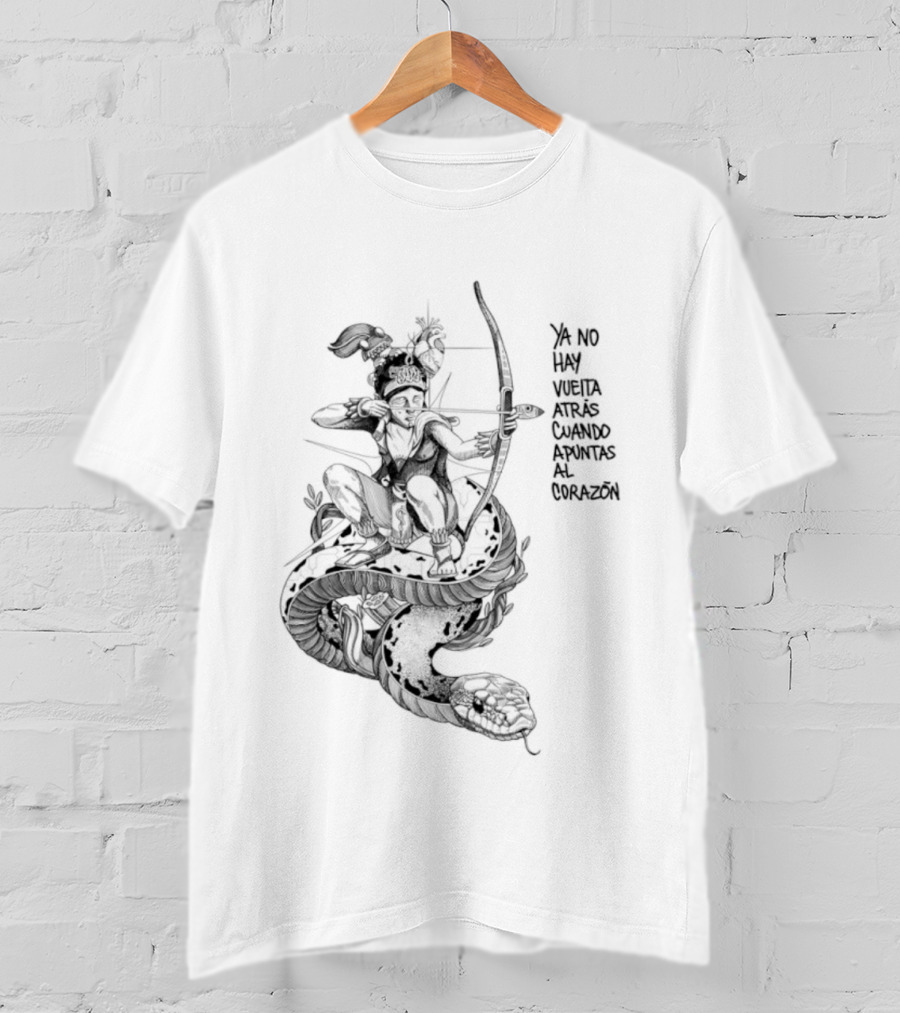 Ya No Hay Vuelta Atrás Cuando Apuntas Al Corazón Arco Y Flecha Silueta T-Shirt