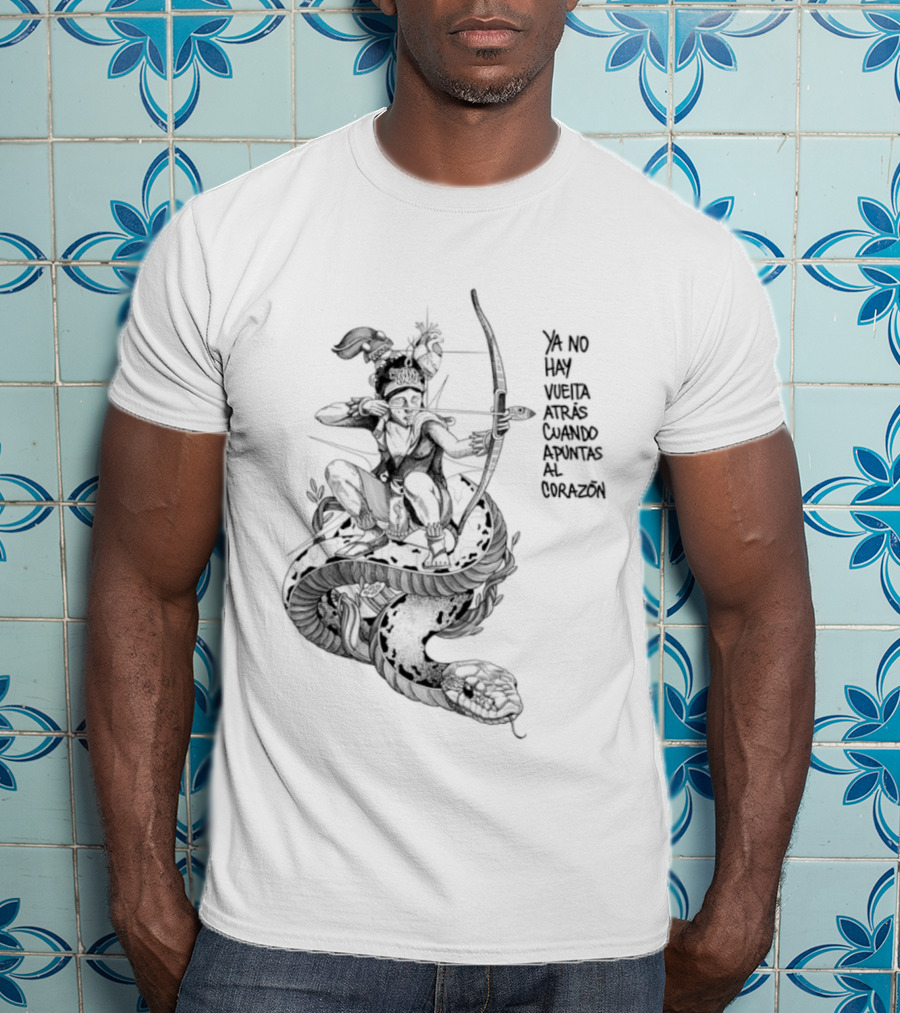 Ya No Hay Vuelta Atrás Cuando Apuntas Al Corazón Arco Y Flecha Silueta T-Shirt
